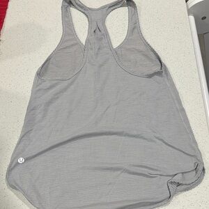 lululemon athletica Light Gray Racerback Tank Top